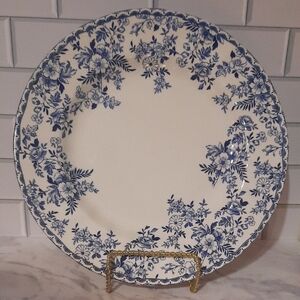 Johnson Brothers White and Blue Floral Plate